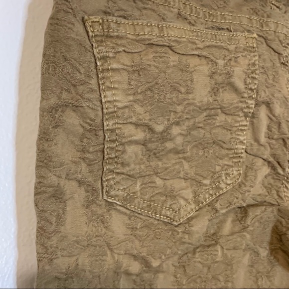 Free People Jacquard Tan Beige Skinny Jeans Sz 28 - Picture 12 of 14